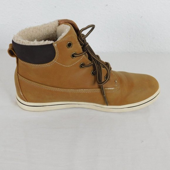 Nordstrom Rack Women Size 5 Shoes Brown Faux Leather Faux Fur Lining FLAW - Picture 6 of 13